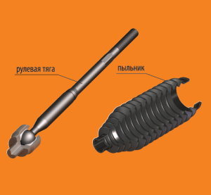 На фото - пыльник рулевой тяги и рулевая тяга, sibmasuma.ru