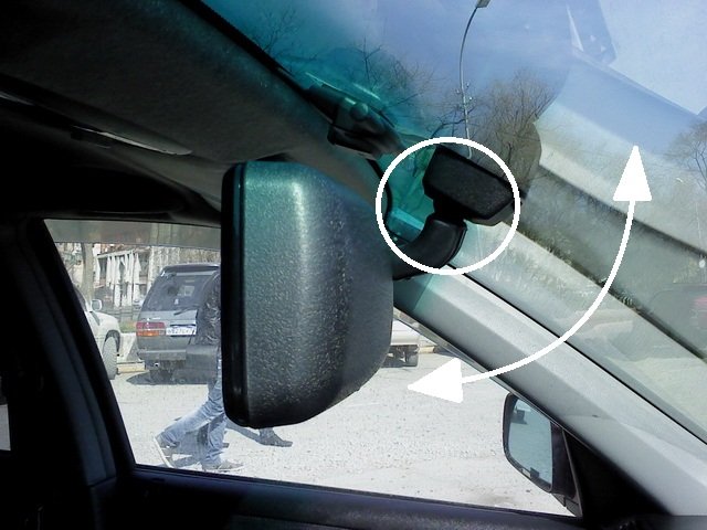 как отклеить зеркало с лобового стекла ford