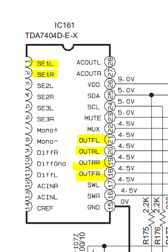 Микросхема предусилителя на базе TDA7404D-E-X